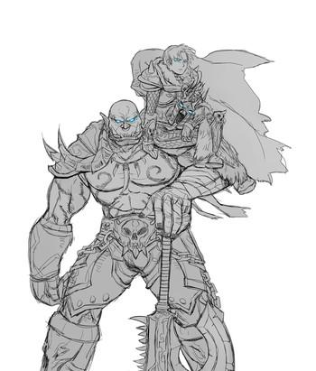 lich king anduin and death knight garrosh cover
